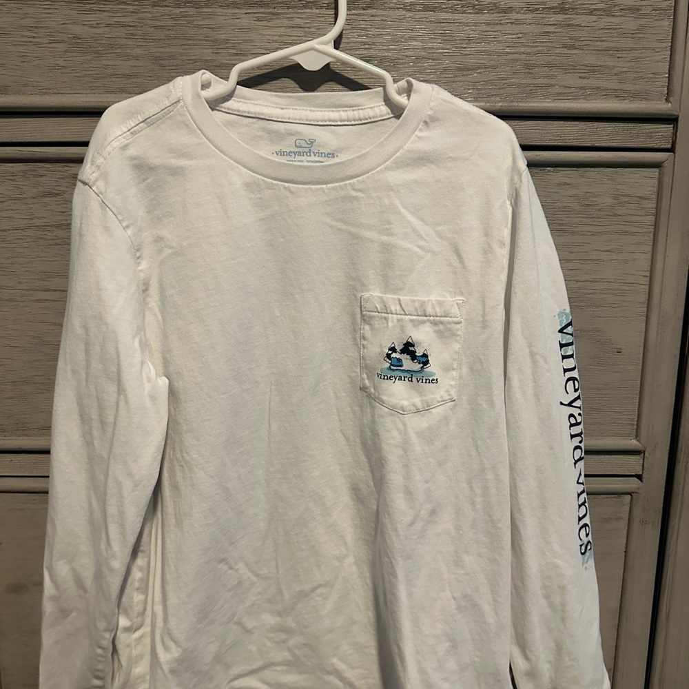 Kids Vineyard Vines White Long Sleeve Tee
